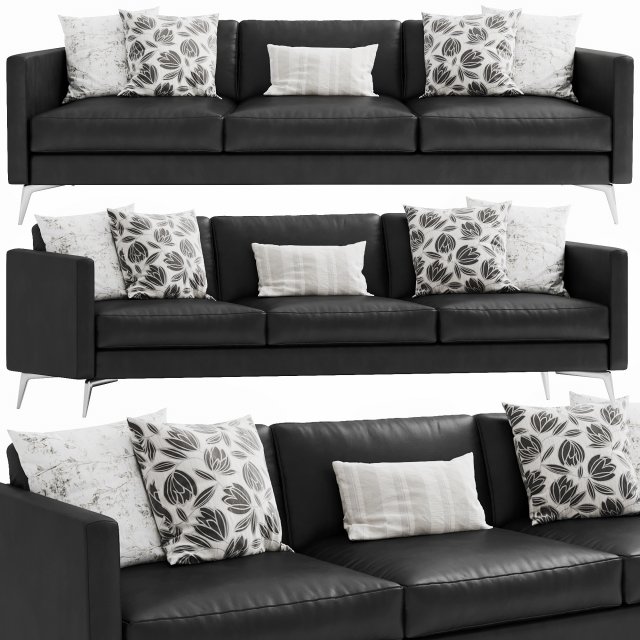 boconcept osaka 3 seater Modelo 3D .c4d .max .obj .3ds .fbx .stl .blend 