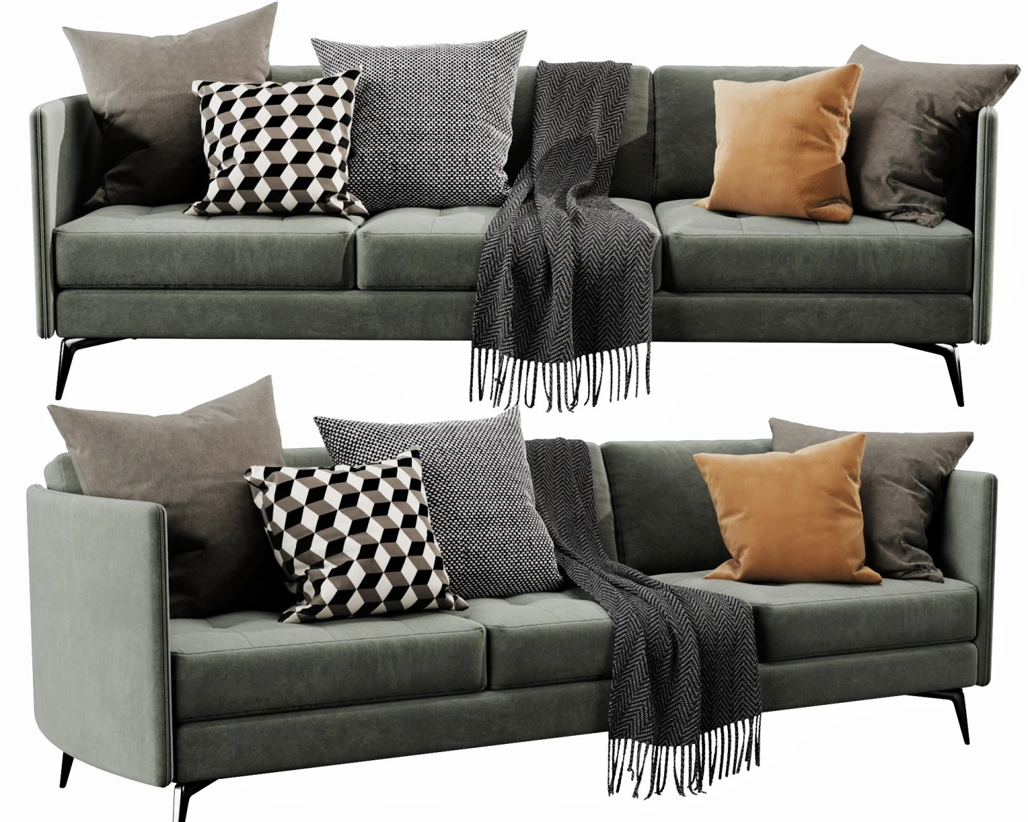 boconcept osaka 3 seater 3D Model .c4d .max .obj .3ds .fbx .stl .blend