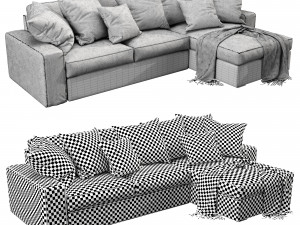ikea kivik chaise lounge Model 3D