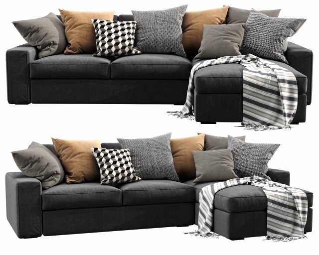 ikea kivik chaise lounge 3D in 3DExport
