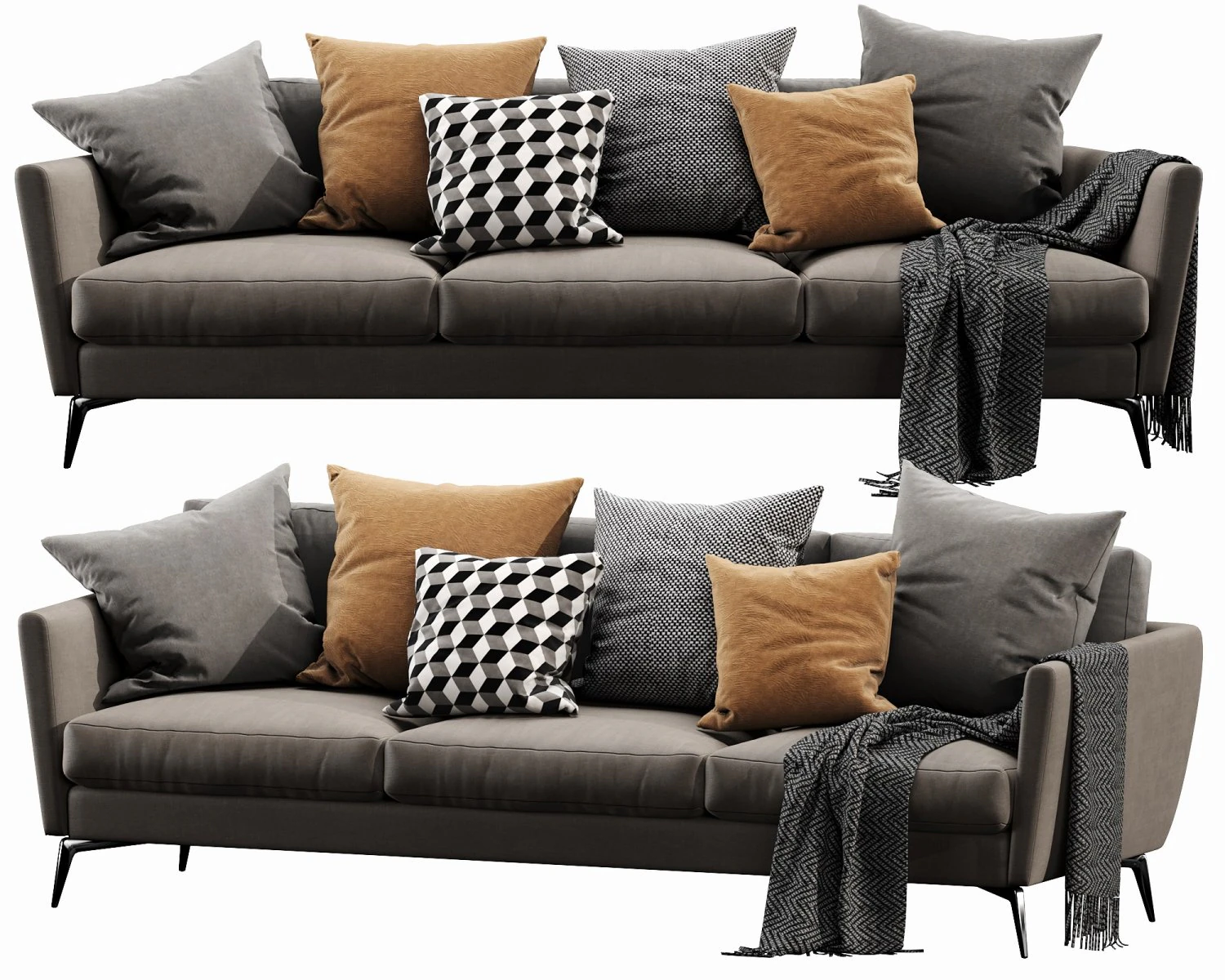 boconcept miami 3 seater 3D Model .c4d .max .obj .3ds .fbx .stl .blend