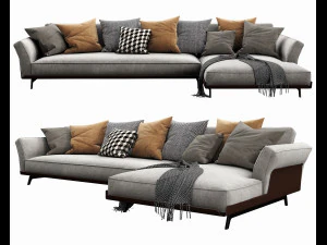 flexform este chaise longue 3D Model