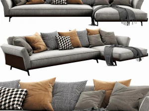 flexform este chaise lounge 3D Model