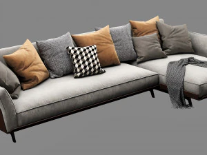 flexform este chaise lounge 3D Model