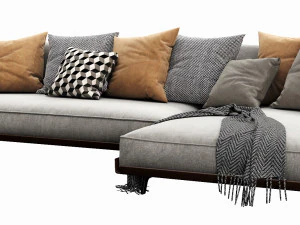 flexform este chaise lounge 3D Model