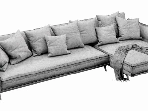 flexform este chaise lounge 3D Model