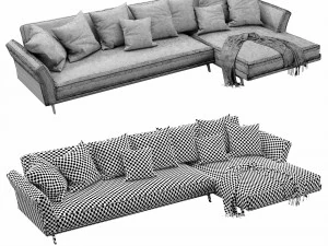 flexform este chaise lounge 3D Model