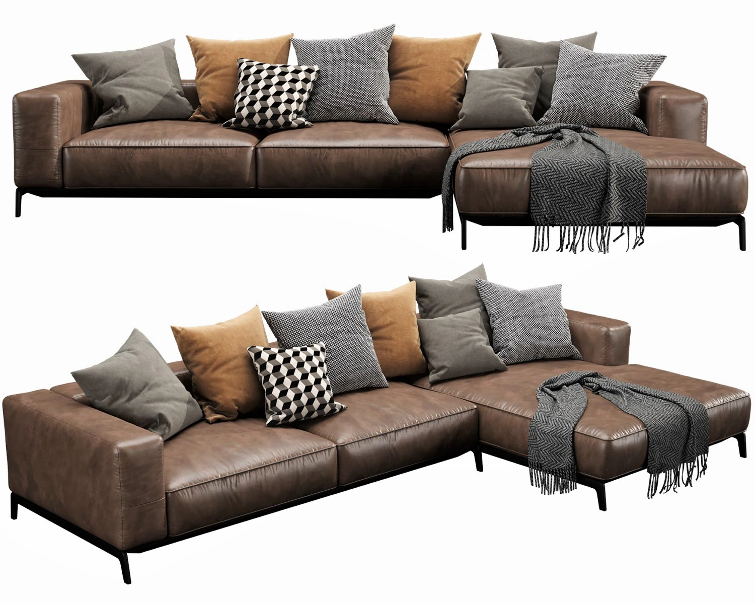 flexform ettore chaise lounge 3D Model .c4d .max .obj .3ds .fbx .stl .blend