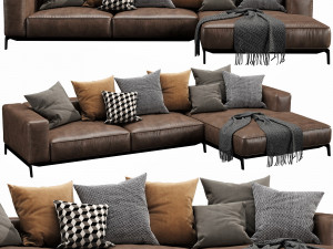 flexform ettore chaise lounge 3D 模型