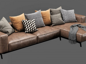 flexform ettore chaise lounge 3D 模型