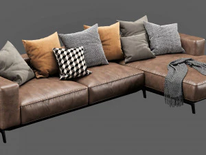flexform ettore chaise lounge 3D Model