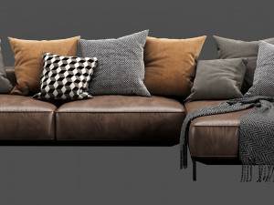 flexform ettore chaise lounge 3D 模型
