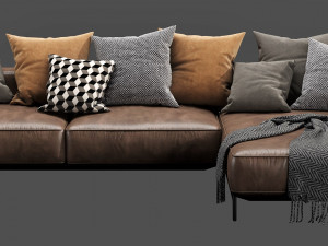 flexform ettore chaise lounge 3D 模型