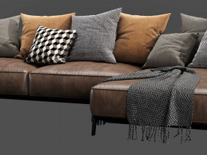 flexform ettore chaise lounge 3D 模型
