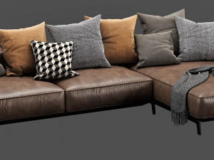 flexform ettore chaise lounge 3D 模型