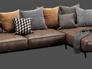 flexform ettore chaise lounge 3D Model