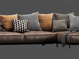 flexform ettore chaise lounge 3D Model