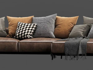 flexform ettore chaise lounge 3D Model