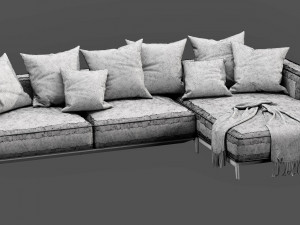 flexform ettore chaise lounge 3D 模型