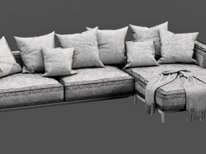 flexform ettore chaise lounge 3D Model