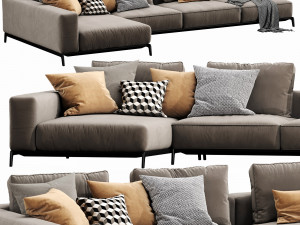 flexform ettore sectional 3D 模型