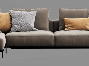flexform ettore sectional 3D 模型