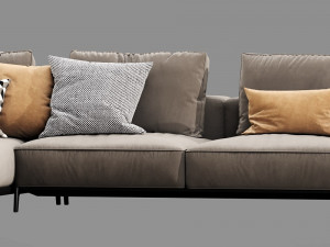 flexform ettore sectional 3D 模型