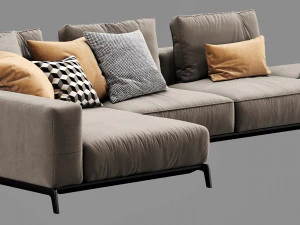 flexform ettore sectional 3D Model