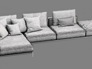 flexform ettore sectional 3D 模型
