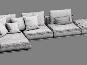 flexform ettore sectional 3D Model