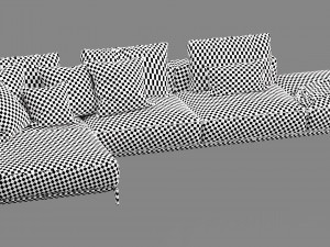 flexform ettore sectional 3D 模型