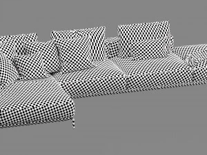 flexform ettore sectional 3D Model