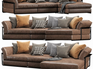 flexform zeno chaise lounge 3D Model