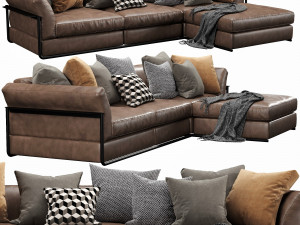 flexform zeno chaise lounge 3D Model