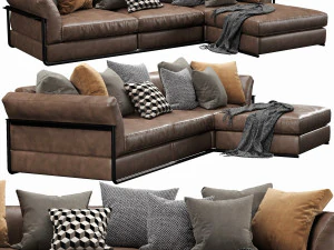 flexform zeno chaise lounge 3D Model