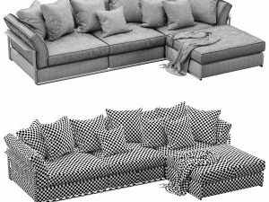 flexform zeno chaise lounge 3D Model