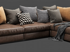 flexform zeno chaise lounge 3D Model
