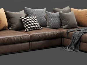 flexform zeno chaise lounge 3D Model