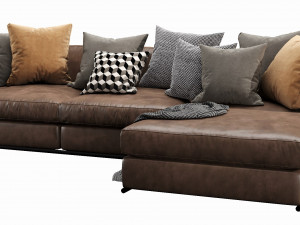 flexform zeno chaise lounge 3D Model