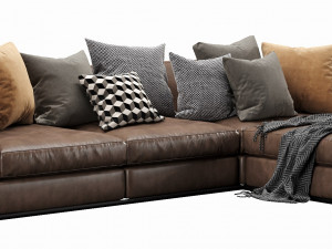 flexform zeno chaise lounge 3D Model