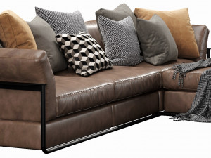 flexform zeno chaise lounge 3D Model