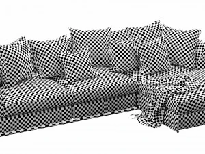 flexform zeno chaise lounge 3D Model