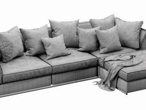 flexform zeno chaise lounge 3D Model