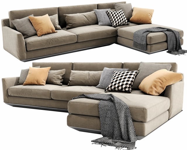 horm ellington chaise lounge 3D Model .c4d .max .obj .3ds .fbx .stl .blend 