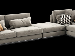horm ellington sectional Model 3D
