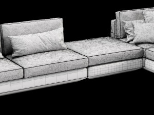 horm ellington sectional Model 3D