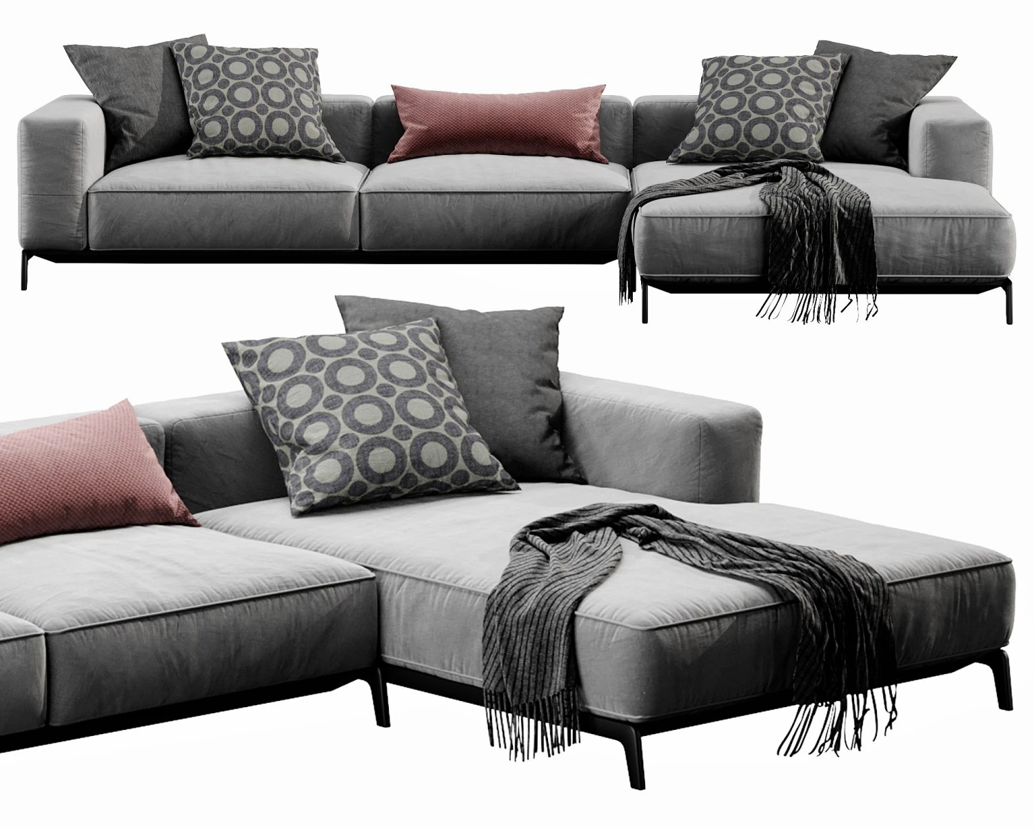 flexform ettore chaise lounge 3D Model .c4d .max .obj .3ds .fbx .stl .blend 
