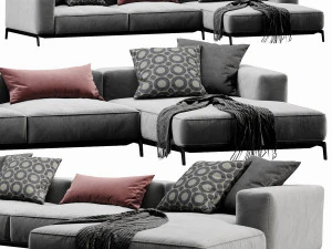 flexform ettore chaise lounge 3D Model
