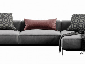 flexform ettore chaise lounge Modello 3D