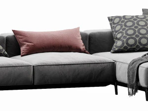 flexform ettore chaise lounge 3D Model